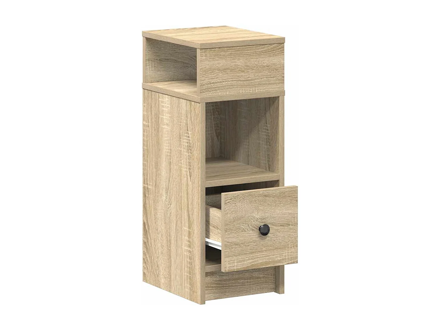 Tables de chevet 2 pcs avec tiroir chêne sonoma 25x31x66 cm