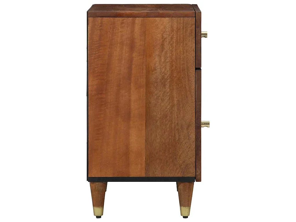 Mesa de cabeceira com porta Marrom mel 50 x 33 x 60 cm