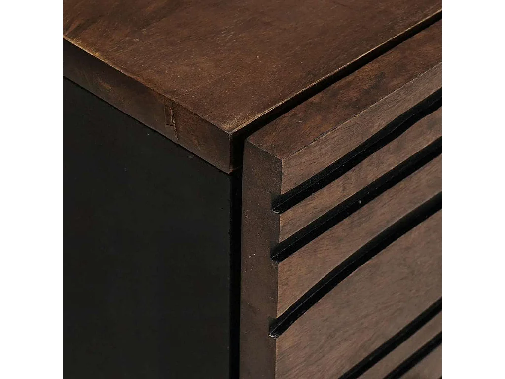 Armario de Noche Nogal 50 x 33 x 60 cm Madera maciza de Acacia