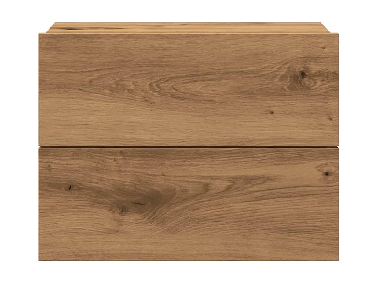 Tables de chevet murales 2 pcs chêne artisanal 40x32x30 cm