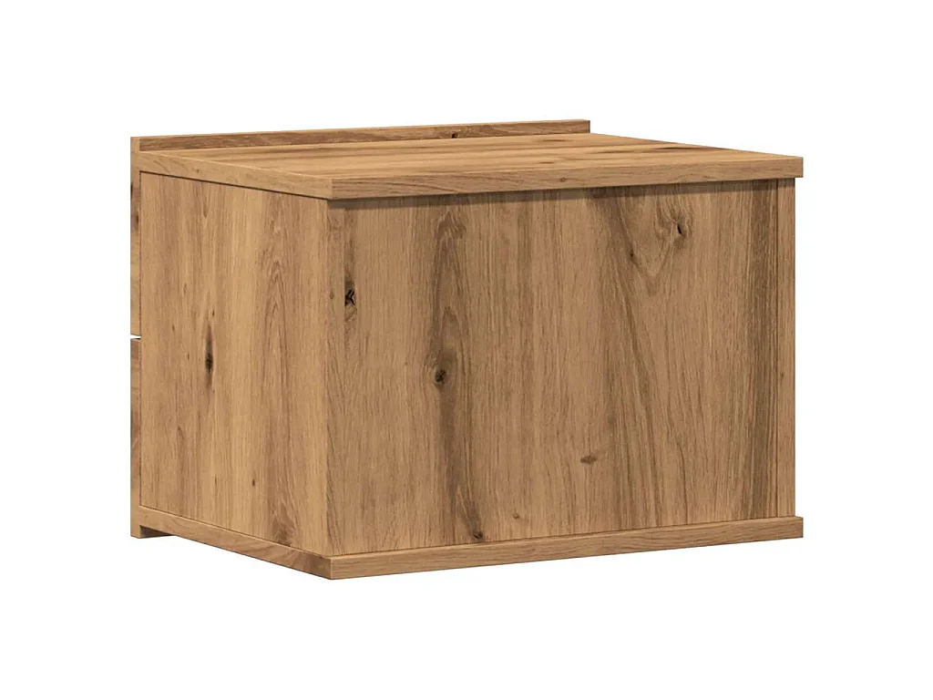 Nachtkastjes 2 st wandgemonteerd 40x32x30 cm artisanaal eiken