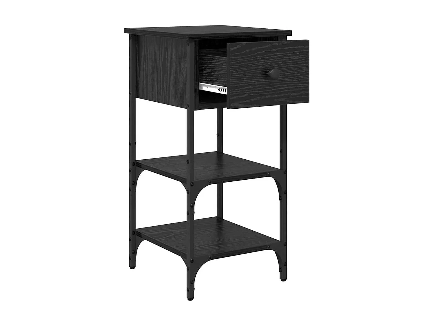 Armário de Cabeceira 2 pcs Carvalho preto 34 x 36 x 70 cm