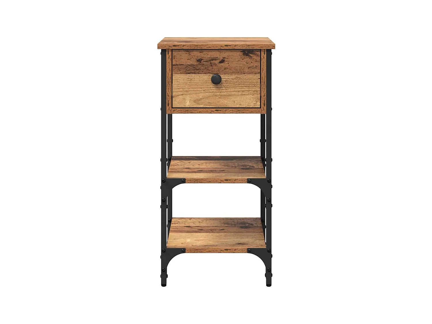 Cabinet de Chevet avec tiroir 2 pcs Bois ancien 34 x 36 x 70 cm