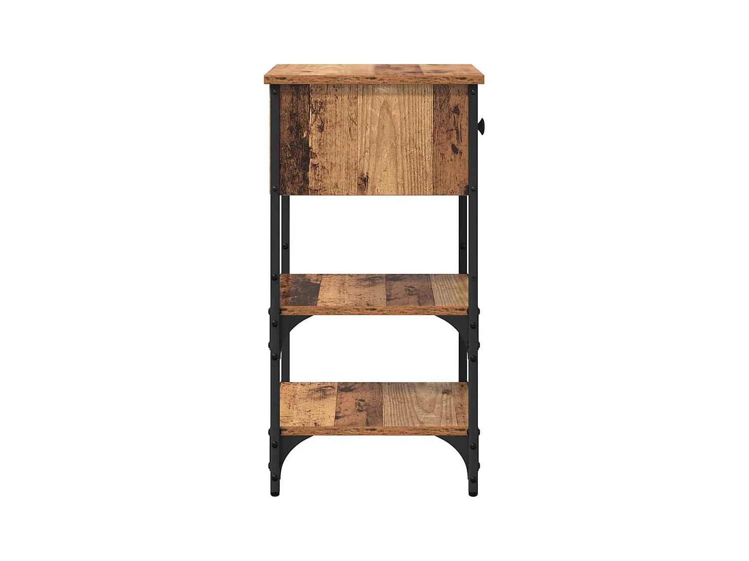 Cabinet de Chevet avec tiroir 2 pcs Bois ancien 34 x 36 x 70 cm