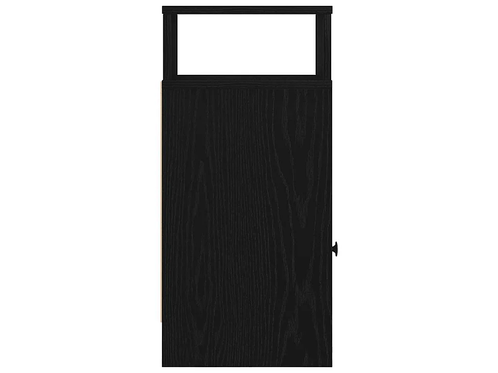 Comodino con Cassetto Nero 25x31x66 cm