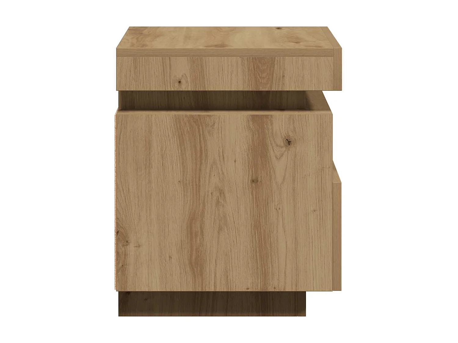 Comodini con Luci LED 2pz Rovere Artigianale 40x39x48,5 cm