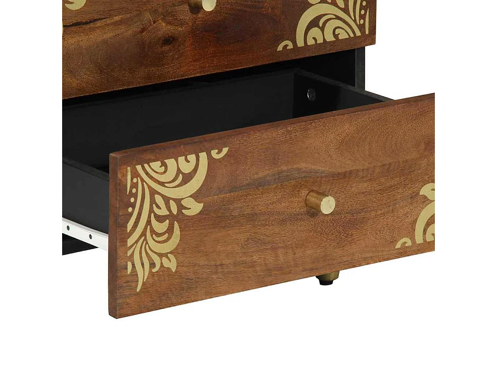 Cabinet de chevet avec tiroir marron miel 50 x 33 x 62 cm