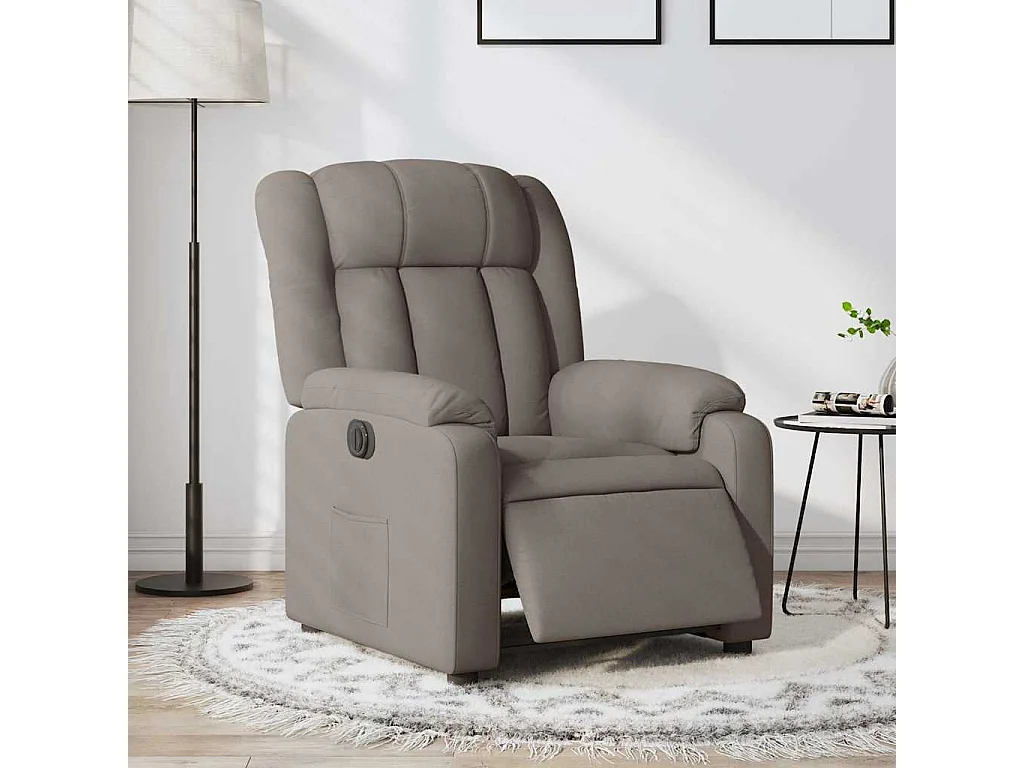 Fauteuil inclinable électrique Taupe Tissu