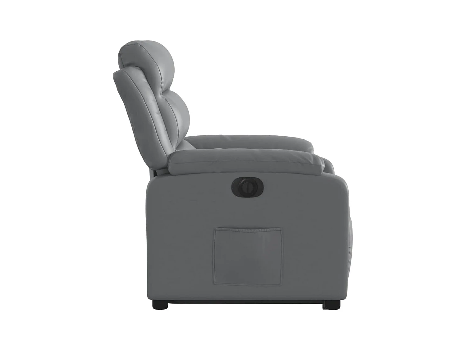 Fauteuil inclinable électrique gris similicuir