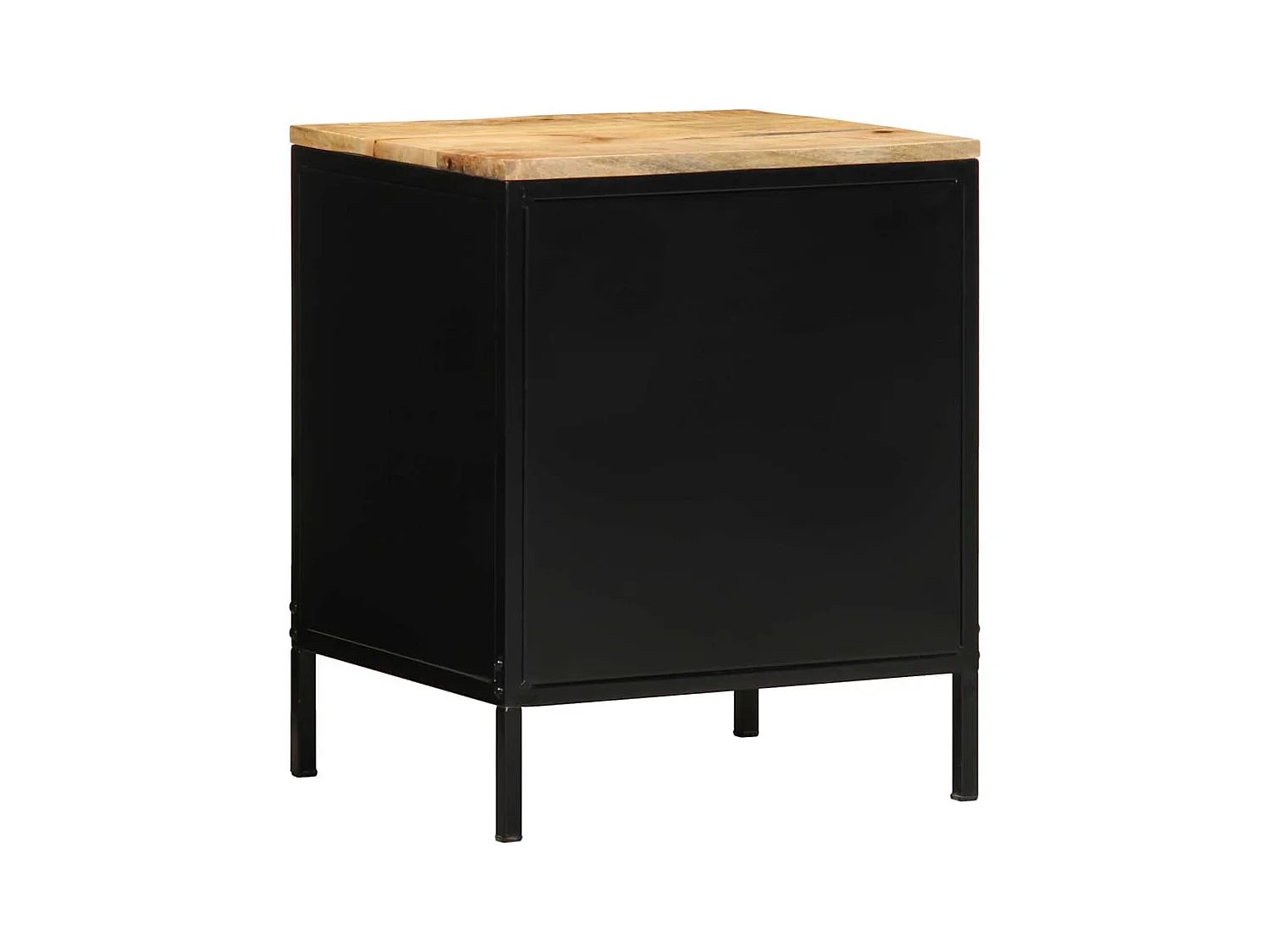 Armario de Noche con cajón Marrón y negro 40 x 35 x 50 cm