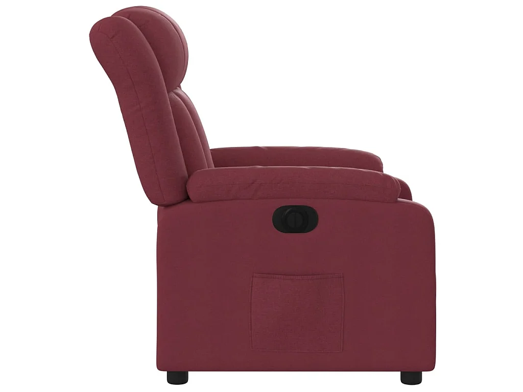 Poltrona Elettrica Reclinabile Rosso Vino in Tessuto