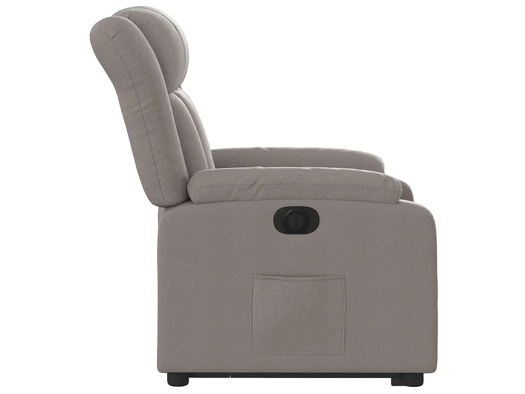 Fauteuil inclinable électrique taupe tissu
