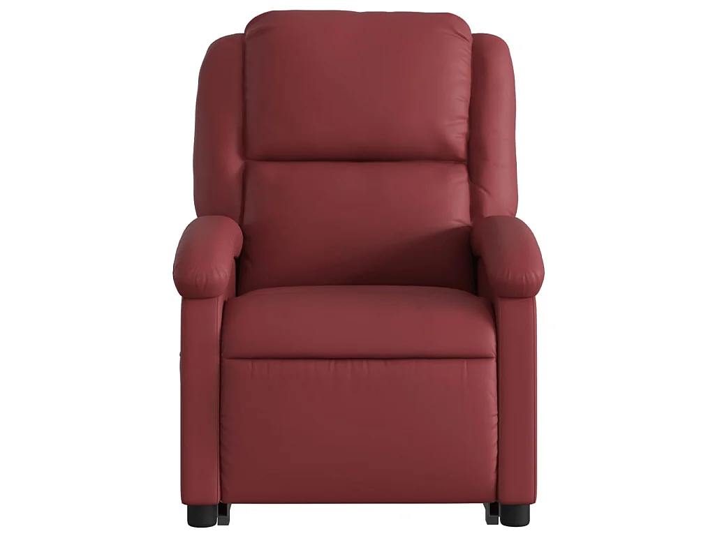 Fauteuil inclinable électrique rouge bordeaux similicuir