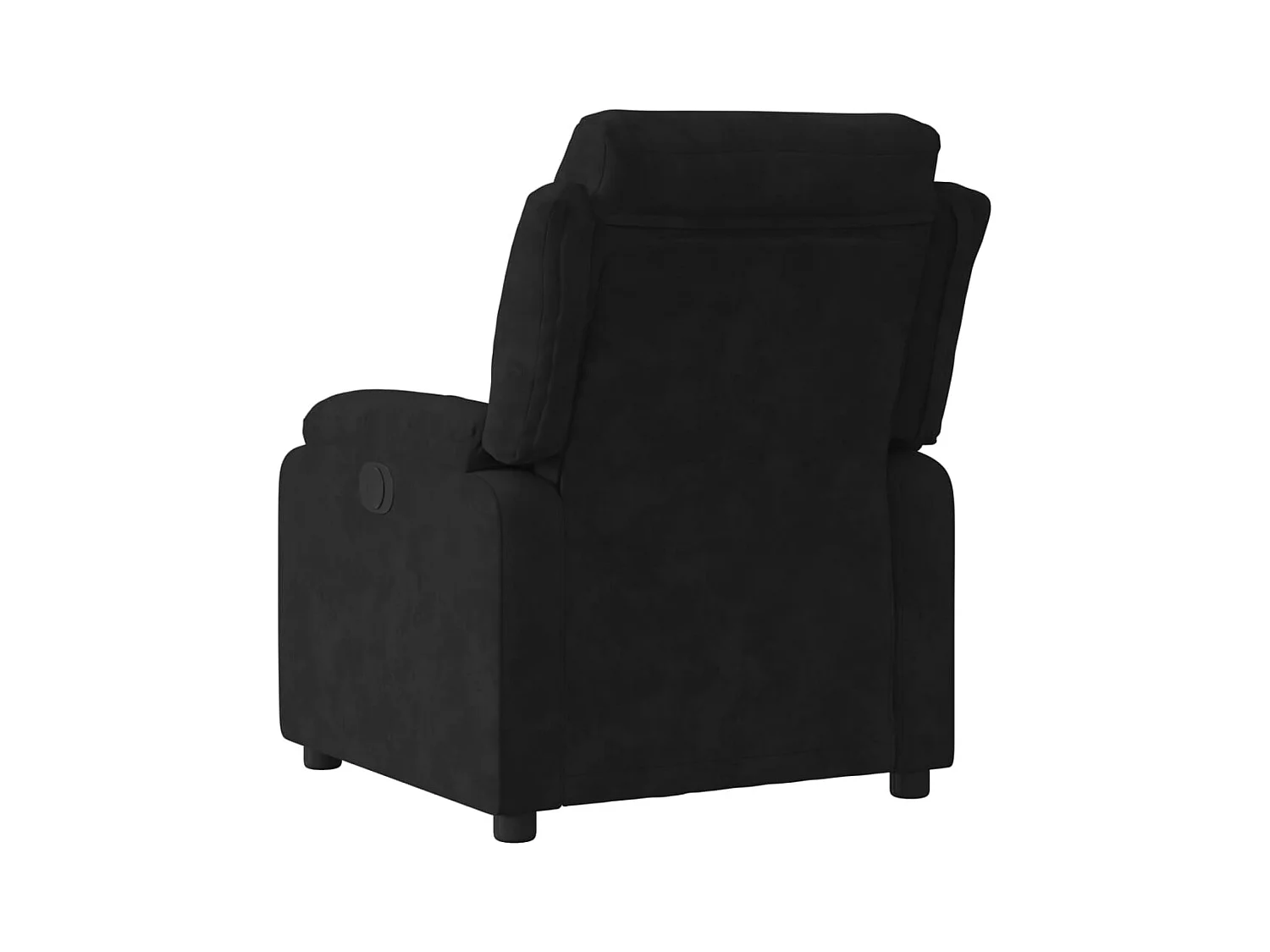 Fauteuil verstelbaar elektrisch stof zwart