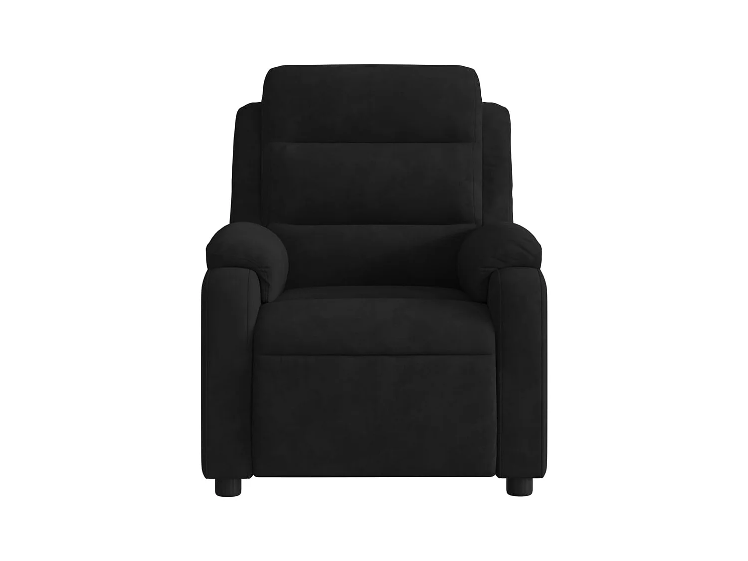 Fauteuil verstelbaar elektrisch stof zwart