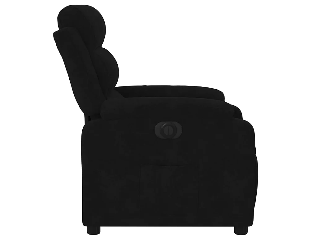 Fauteuil inclinable électrique noir velours