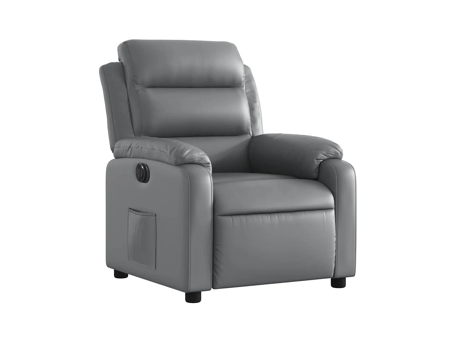Fauteuil inclinable électrique Gris Similicuir