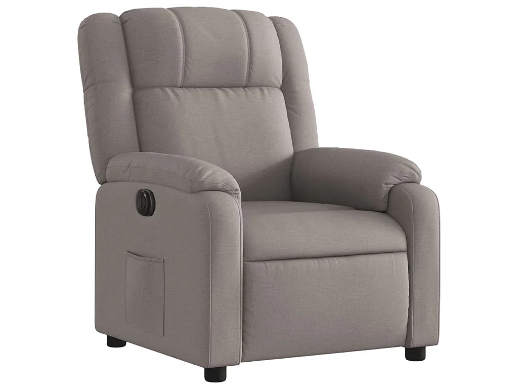 Fauteuil inclinable électrique Taupe Tissu