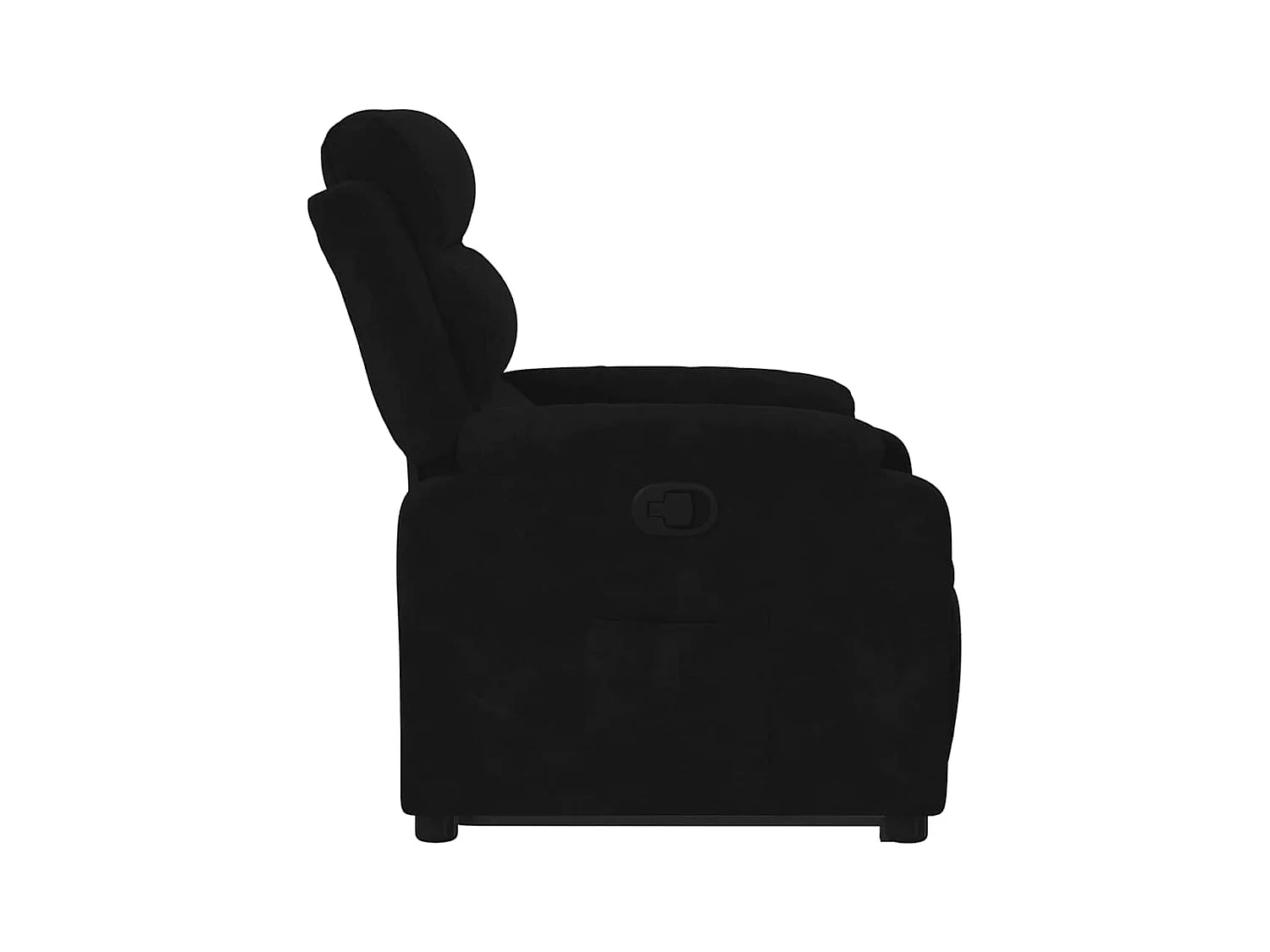 Relaxsessel mit Aufstehhilfe Schwarz Samt