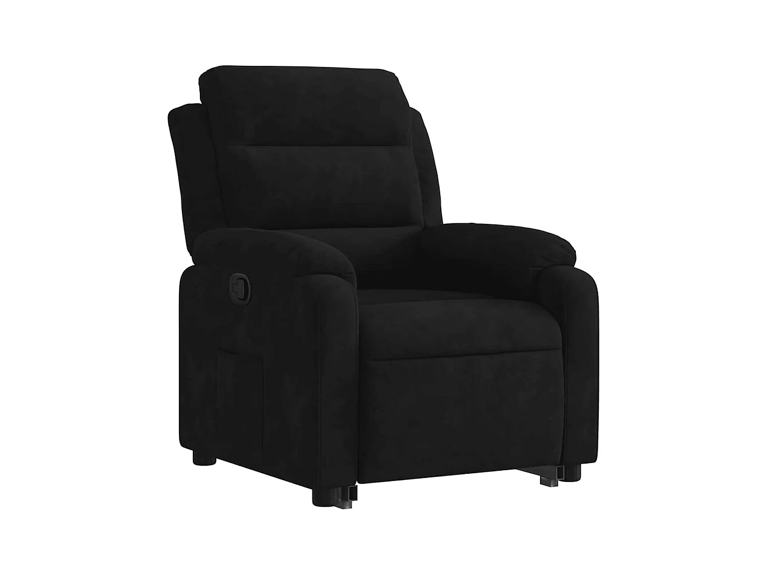 Relaxsessel mit Aufstehhilfe Schwarz Samt
