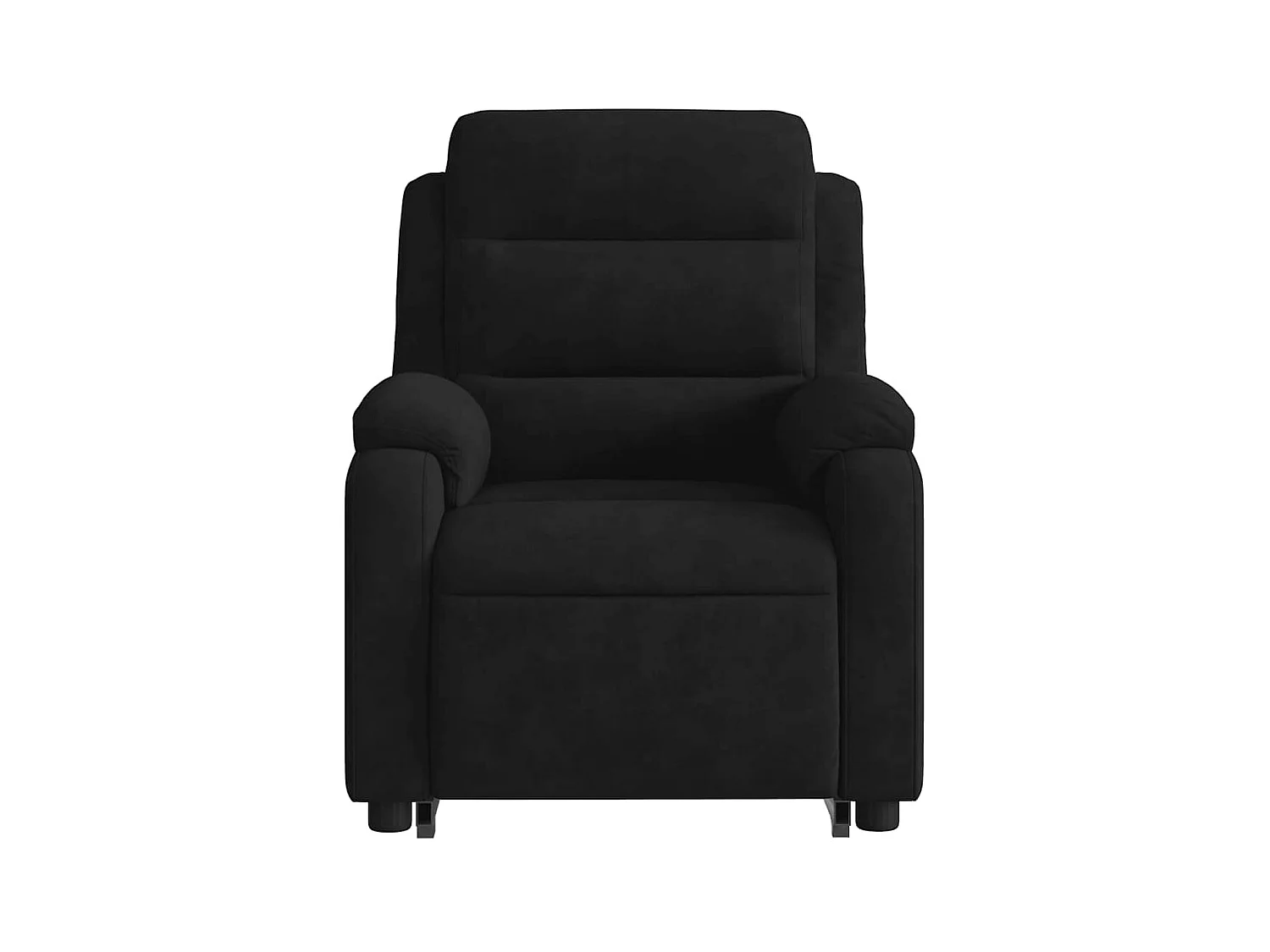 Relaxsessel mit Aufstehhilfe Schwarz Samt
