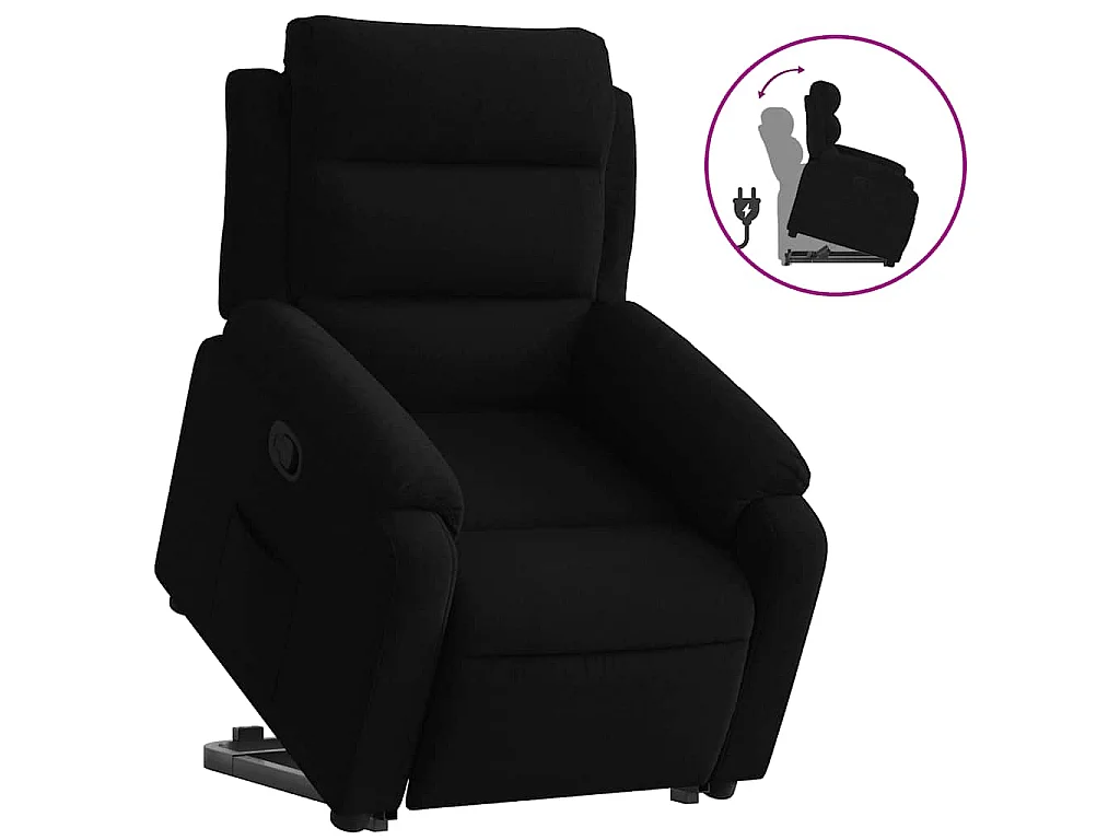 Fauteuil inclinable Noir Velours