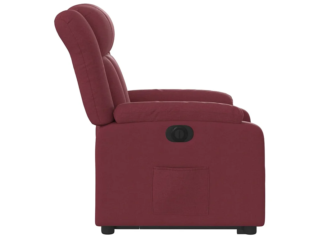 Fauteuil inclinable électrique rouge bordeaux tissu