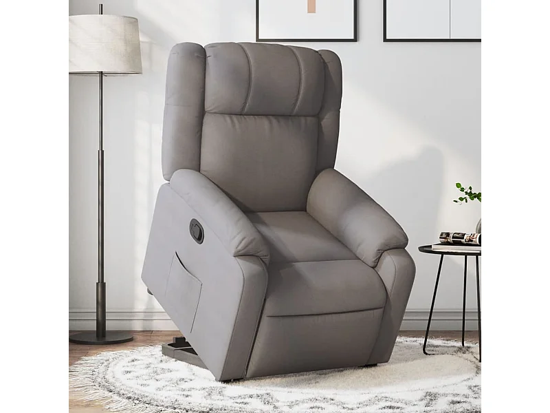 Fauteuil inclinable taupe tissu