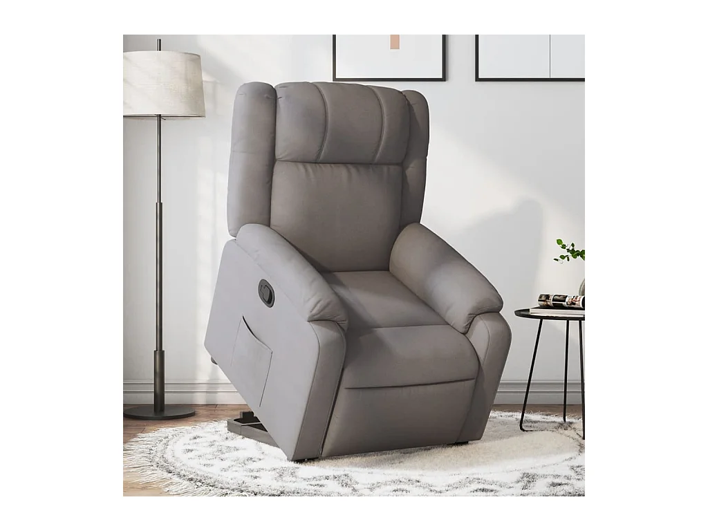 Fauteuil inclinable taupe tissu