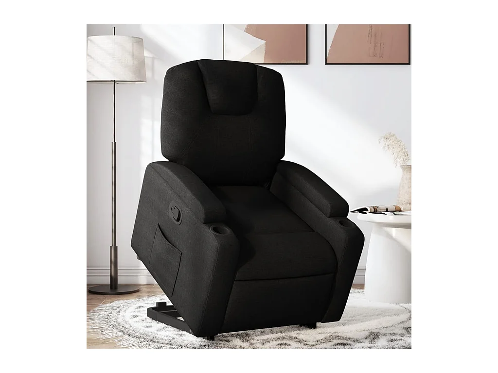 Fauteuil inclinable noir tissu