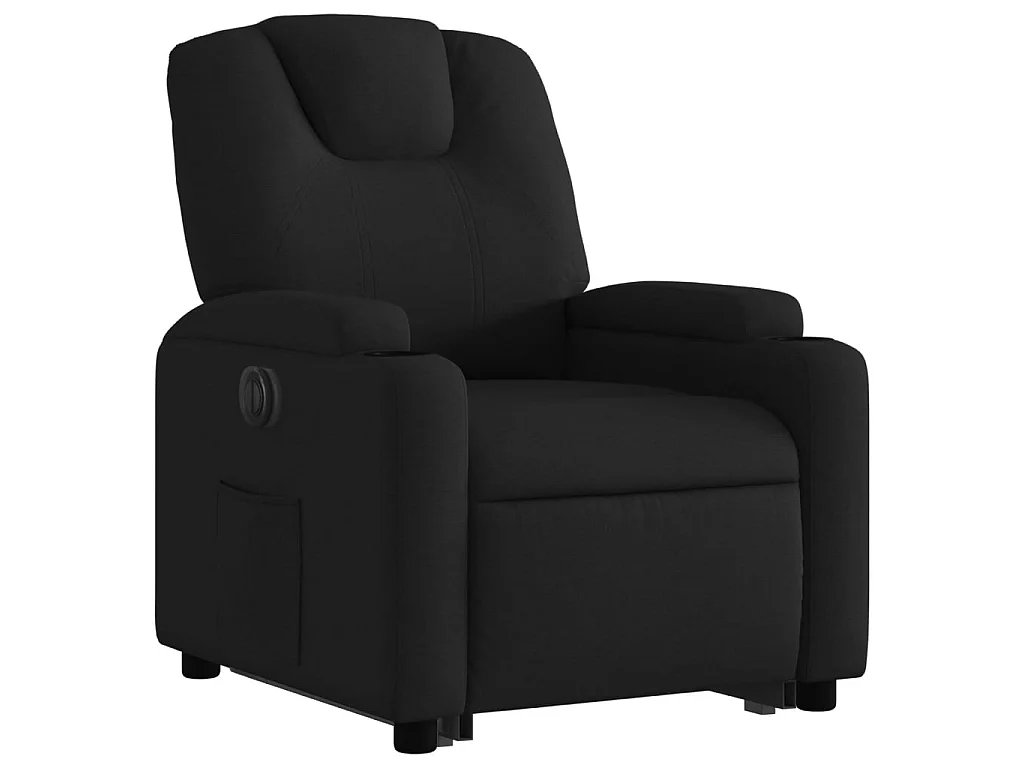 Fauteuil inclinable électrique noir tissu