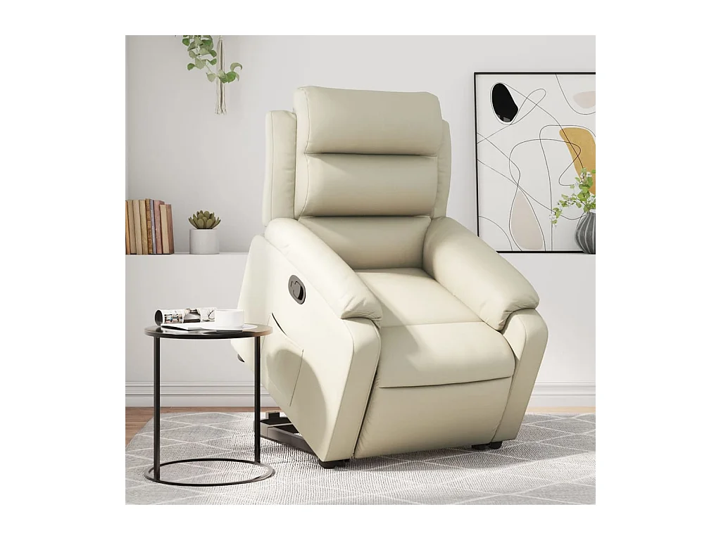 Fauteuil inclinable Crème Similicuir