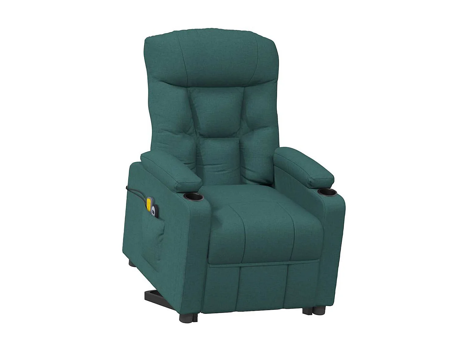 Sillón de masaje elevable tela verde oscuro