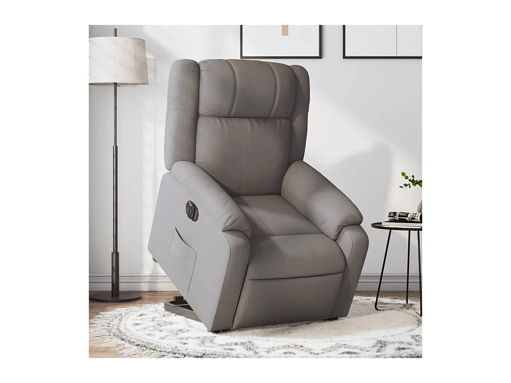 Fauteuil inclinable électrique taupe tissu