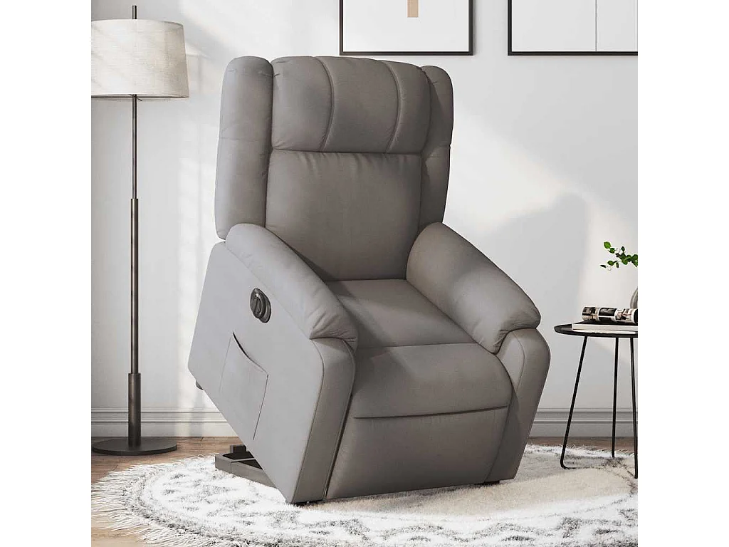 Fauteuil inclinable électrique taupe tissu