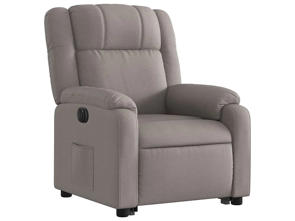 Fauteuil inclinable électrique taupe tissu