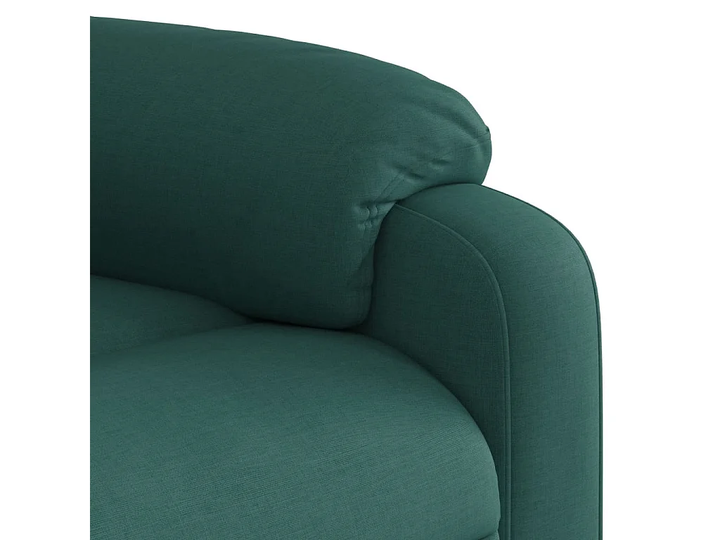 Fauteuil inclinable de massage électrique Vert foncé Tissu
