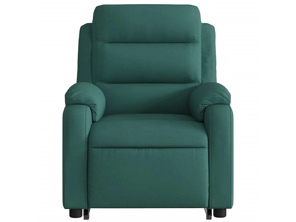 Poltrona Alzapersona Massaggiante Elettrica Verde Scuro Tessuto