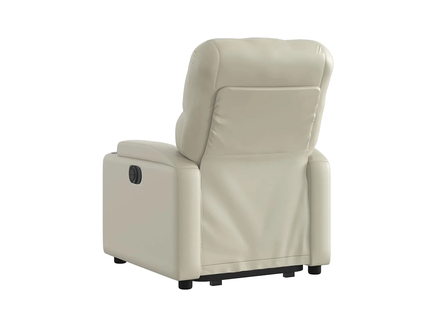 Fauteuil inclinable électrique crème similicuir