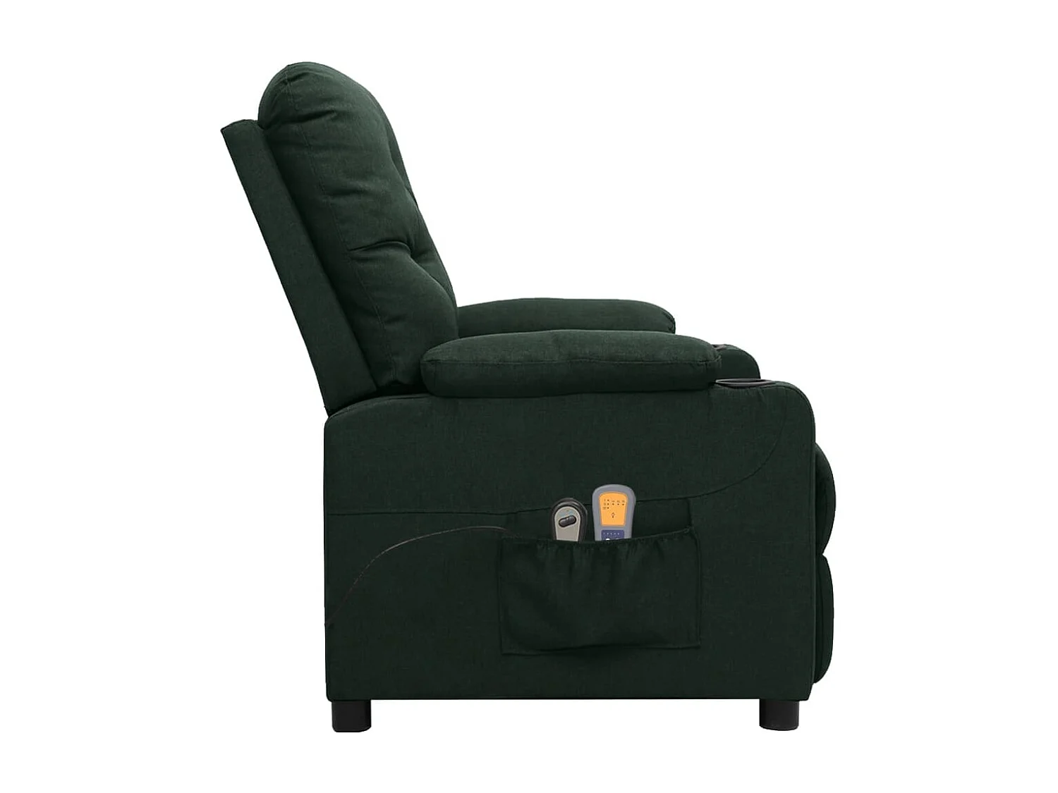 Sillón de masaje eléctrico tela verde oscuro