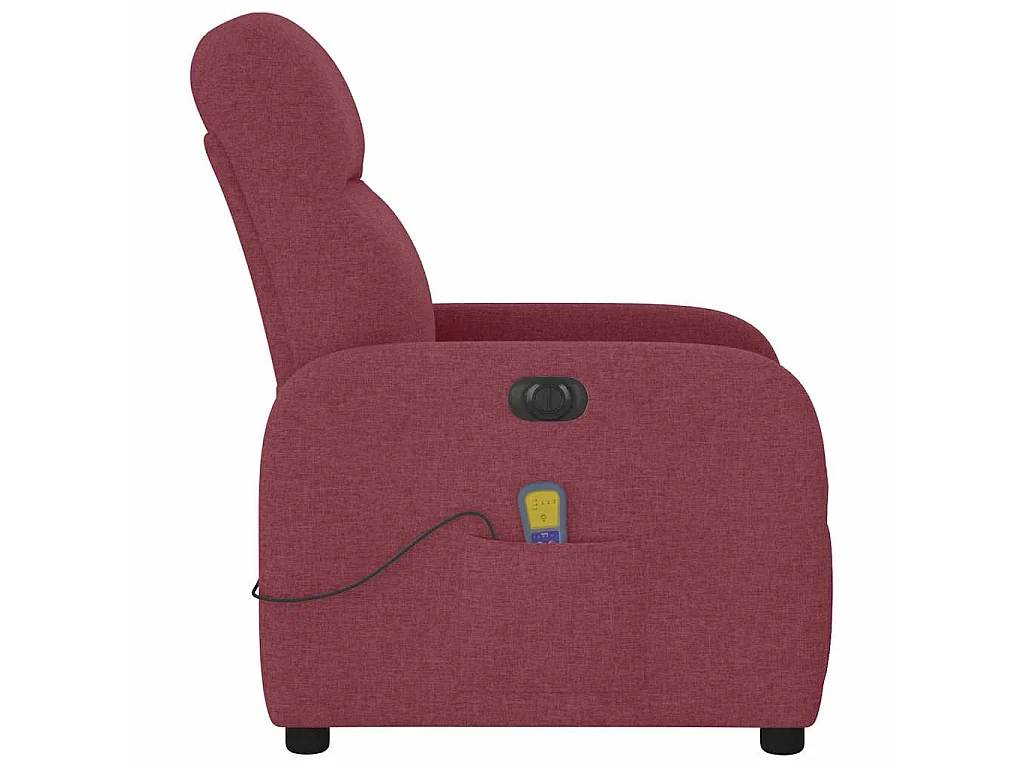 Fauteuil de massage inclinable électrique Rouge bordeaux Tissu