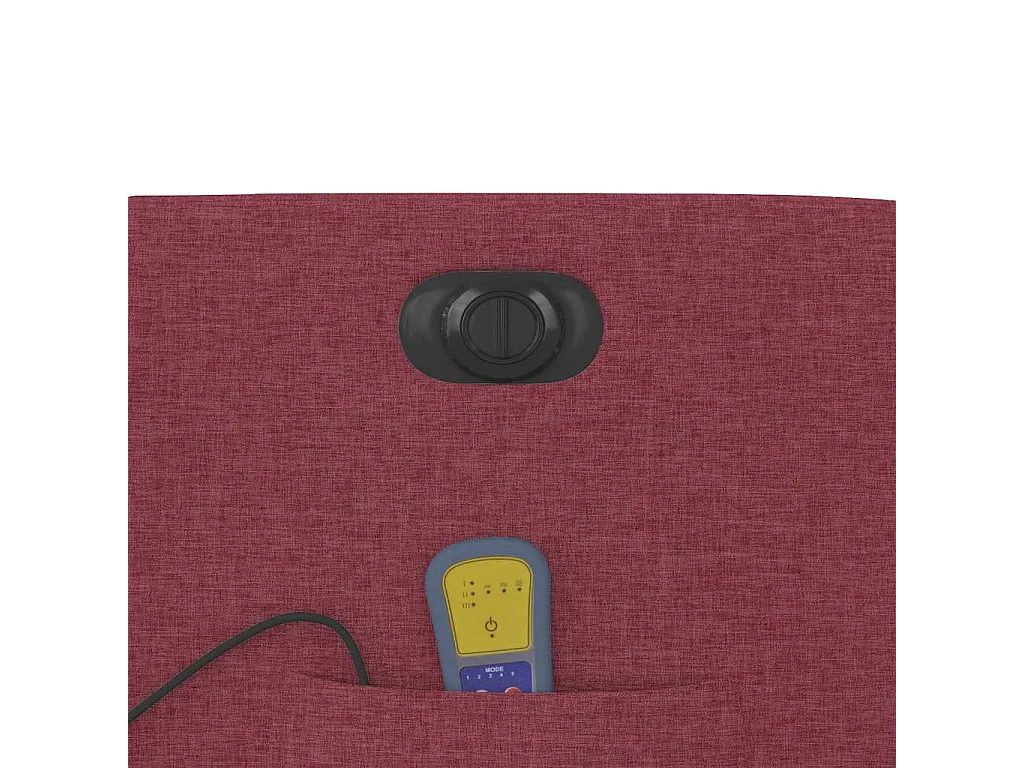 Fauteuil de massage inclinable électrique Rouge bordeaux Tissu