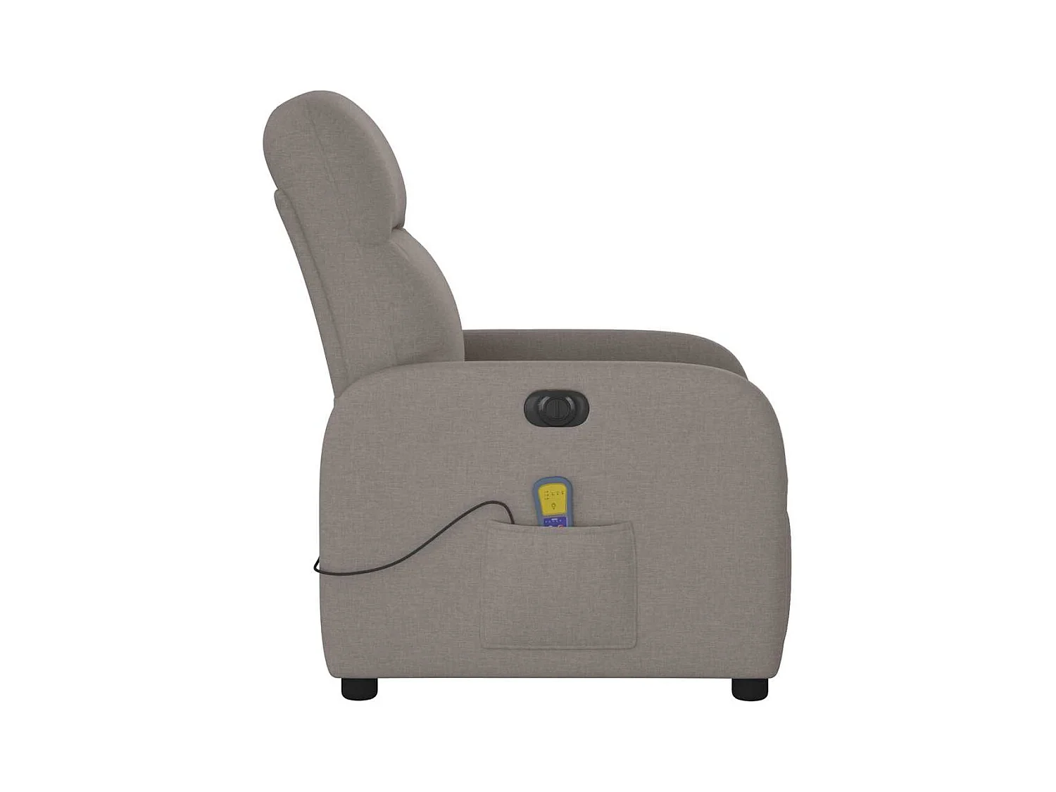 Fauteuil de massage inclinable électrique Taupe Tissu