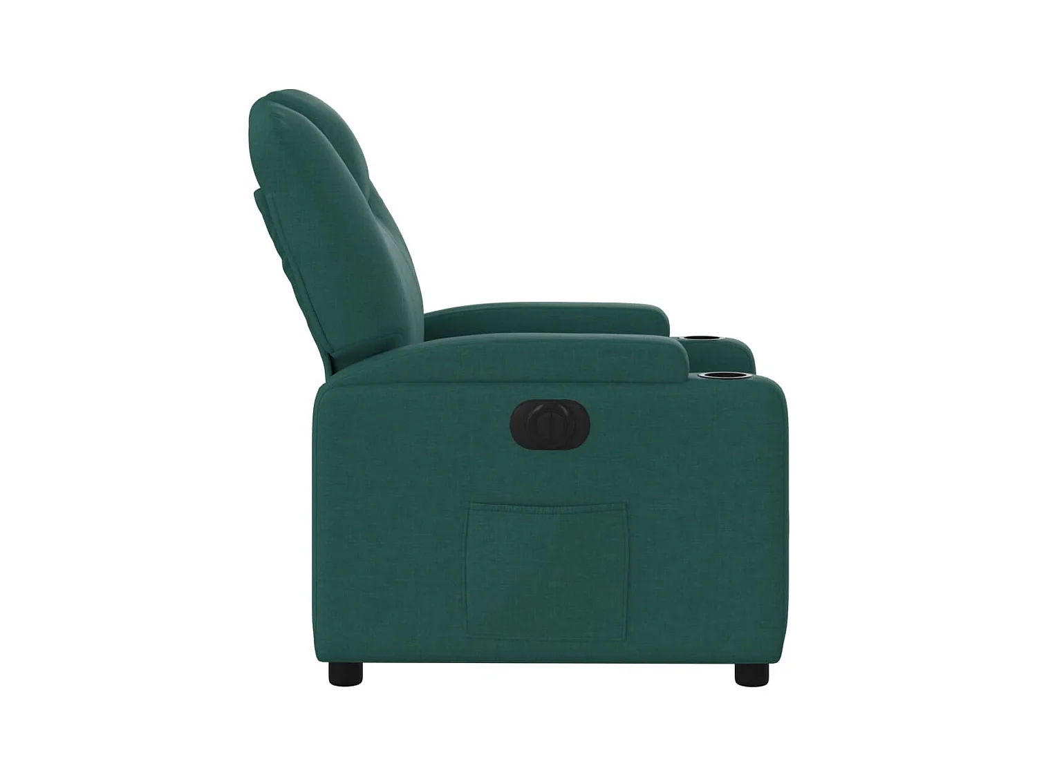 Fauteuil inclinable électrique Vert foncé Tissu