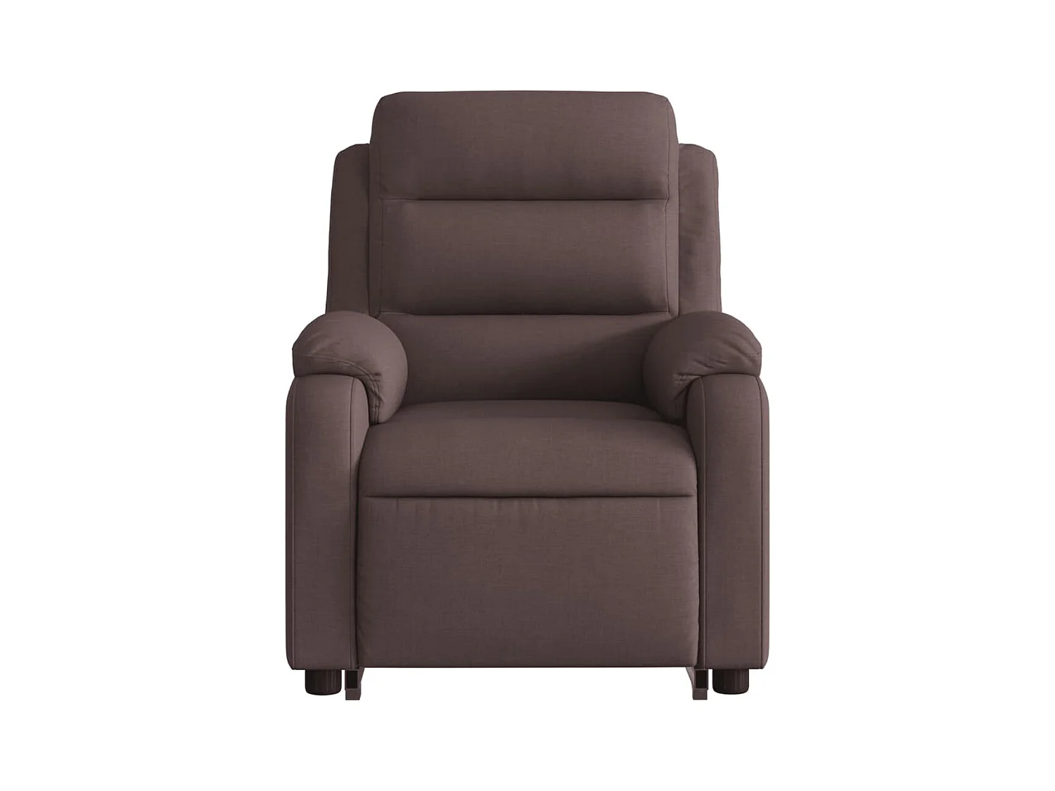 Fauteuil inclinable de massage électrique Marron foncé Tissu