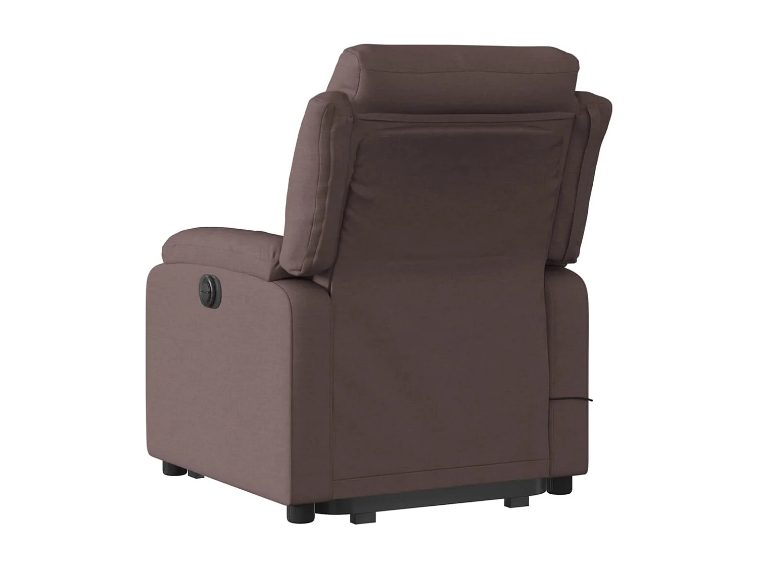 Fauteuil inclinable de massage électrique Marron foncé Tissu