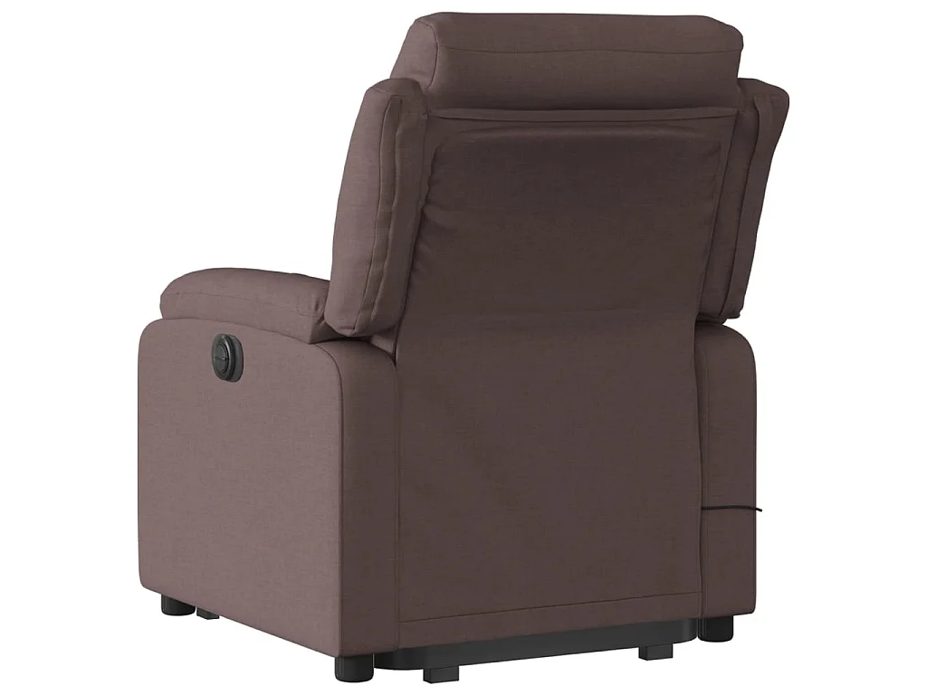Fauteuil inclinable de massage électrique Marron foncé Tissu