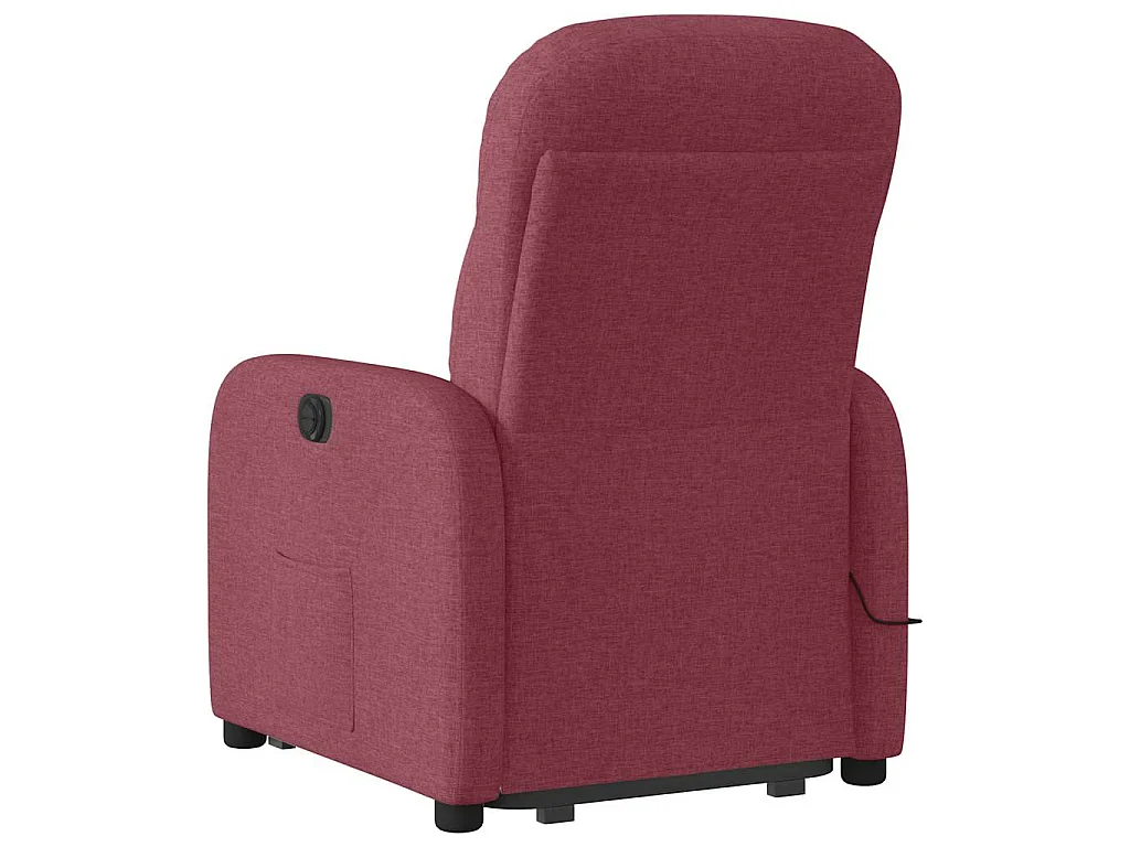 Fauteuil inclinable de massage Rouge bordeaux Tissu