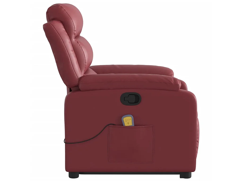 Fauteuil inclinable de massage Rouge bordeaux Similicuir