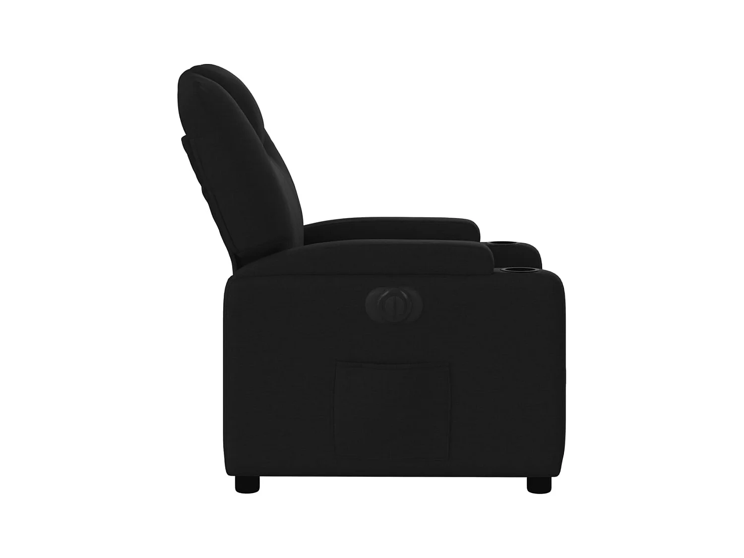 Fauteuil inclinable électrique Noir Tissu